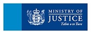 New Zealand Ministry of Justice logo. 